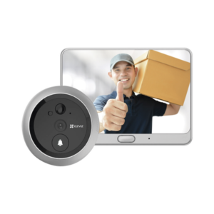 Videoportero Con Mirilla y Pantalla Wi-Fi de Batería Recargable / Para Instalarse en Puerta / Cámara 720P / Sensor PIR / Detección de Movimiento / Audio de Dos Vías / Uso en Interior