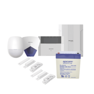 KIT Panel de Alarma AX HYBRID PRO / 1 Panel Híbrido / 1 Monitor LCD / 1 PIR / 2 Contactos Magnéticos / 1 Sirena Azul / 1 Batería 12 vcc 4.5 Amp