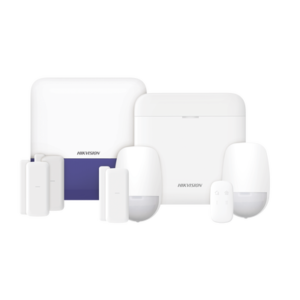 (AX PRO) KIT de Alarma AX PRO con GSM (3G/4G) / Incluye: 1 Hub con bateria de respaldo / 2 Sensores PIR / 3 Contactos Magnéticos mini / 1 Control Remoto / 1 Sirena Inalambrica Exterior / WiFi / Compatible con Hik-Connect P2P