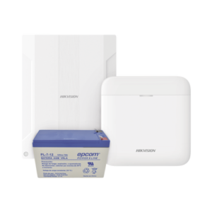 (AXPRO) KIT de alarma AXPRO conversión de zonas cableadas a inalámbricas / Incluye: 1 Hub con Bateria de respaldo/ 1 Expansor de 16 zonas cableadas / 1 Bateria de respaldo 12Vcc a 7 Amp/ Compatible con Hik-Connect P2P