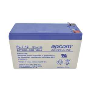 Batería de respaldo de equipo electrónico / UL / 12V @ 7 Ah / Tecnología AGM-VRLA / Uso en: Alarmas de intrusión / Incendio / Control de acceso / Video Vigilancia / Terminales tipo F1.