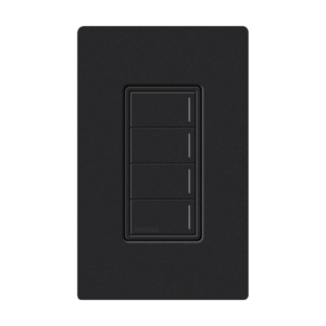 (RadioRa3) Botonera Sunnata Negro 4 escenas para Radio RA3, programe escenas diferentes en cada botón.