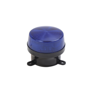 Mini estrobo color azul con montaje de pestaña.