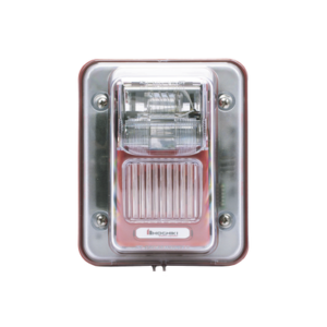 Sirena Estrobo para Exterior, Montaje en Muro, Color Rojo